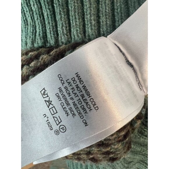 Ralph‎ Lauren Wool Blend Sweater size Medium Black label Leather Elbow Patches - Picture 7 of 11